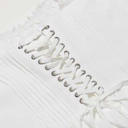 Elegant Flowy Mini White Dress - Image 7