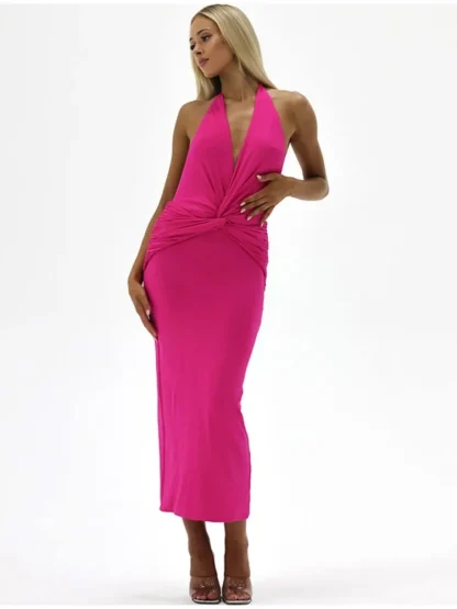 Halter Backless Bodycon Dresses - Image 3