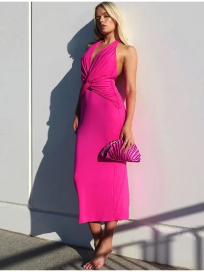 Halter Backless Bodycon Dresses - Image 6