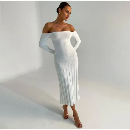 Off-shoulder Long Sleeve Dresses