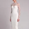 Long Sleeve Lace White Dresses - Image 2