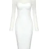 Long Sleeve Lace White Dresses - Image 4