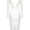 Long Sleeve Lace White Dresses - Image 6