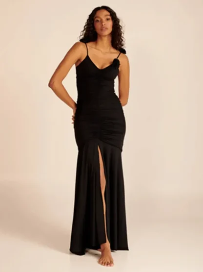 3D Flower Strap Maxi Dresses - Image 2