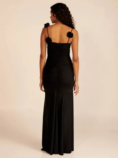 3D Flower Strap Maxi Dresses - Image 3