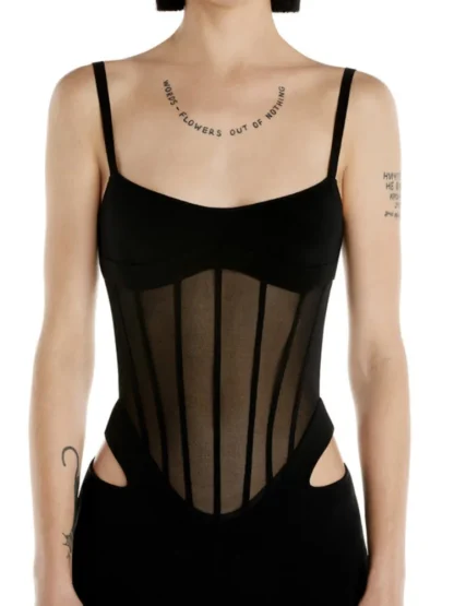 Sexy Bodycon Mesh Cutout Dresses - Image 4