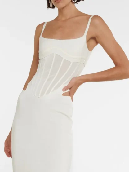 Sexy Bodycon Mesh Cutout Dresses - Image 5
