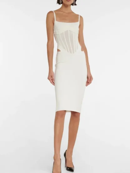 Sexy Bodycon Mesh Cutout Dresses