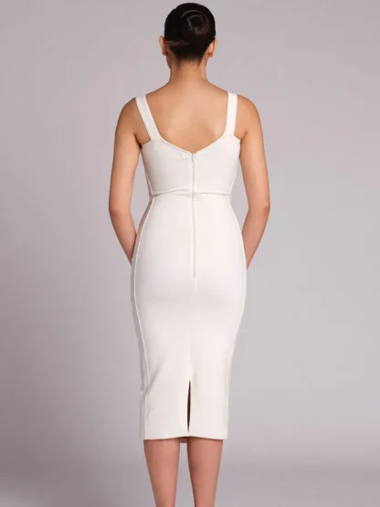Sleeveless Corset White Dresses - Image 2