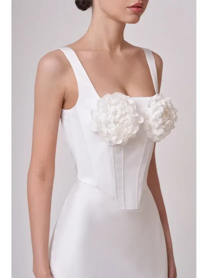 Square Neck Flower Dress Set - Image 3