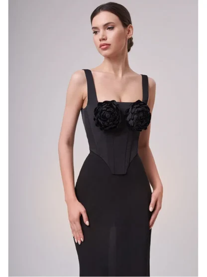 Square Neck Flower Dress Set - Image 4
