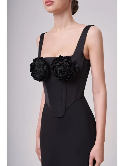 Square Neck Flower Dress Set - Image 6