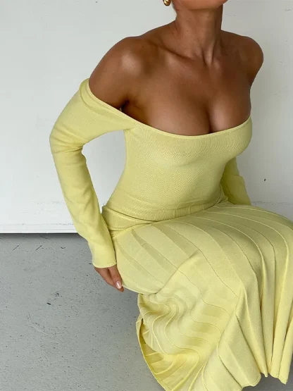 Off-shoulder Long Sleeve Dresses - Image 5