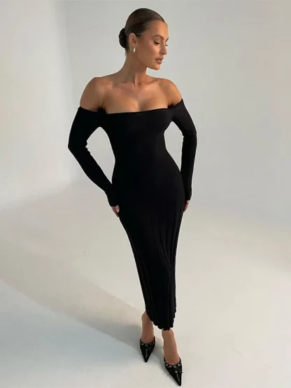 Off-shoulder Long Sleeve Dresses - Image 6
